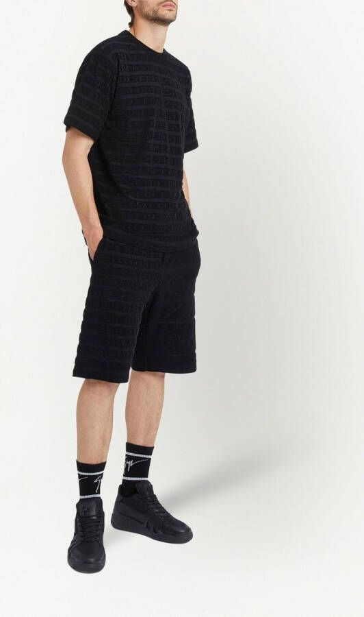 Giuseppe Zanotti Bermuda shorts met logo Zwart