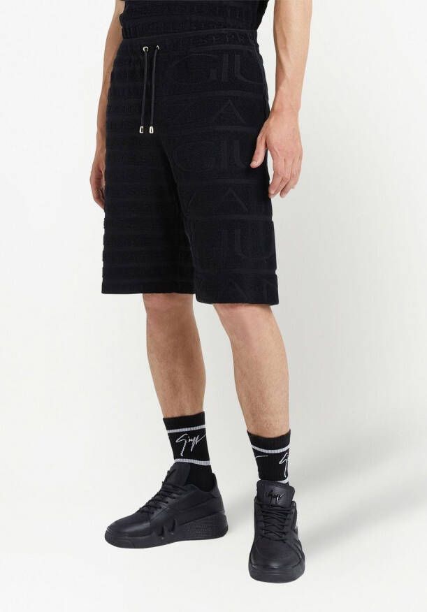 Giuseppe Zanotti Bermuda shorts met logo Zwart