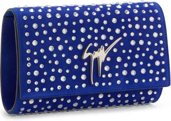 Giuseppe Zanotti Cleopatra clutch met kristallen Blauw