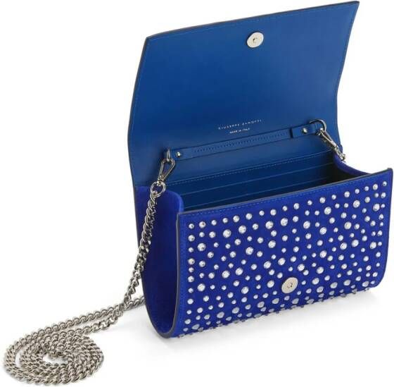 Giuseppe Zanotti Cleopatra clutch met kristallen Blauw