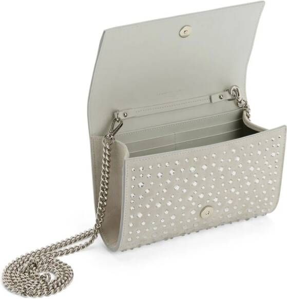 Giuseppe Zanotti Cleopatra clutch met kristallen Grijs
