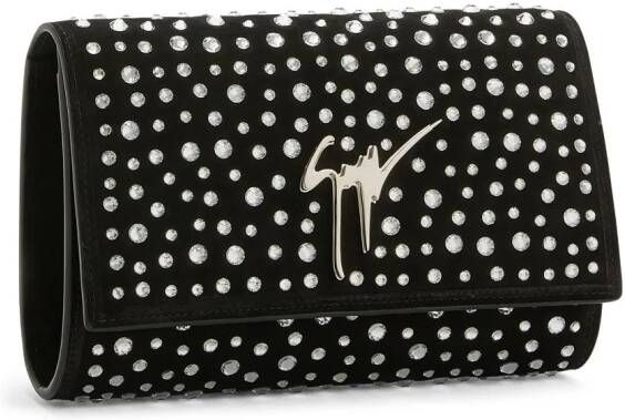 Giuseppe Zanotti Cleopatra clutch met kristallen Zwart