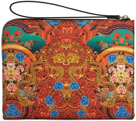 Giuseppe Zanotti Fabian clutch met print Rood