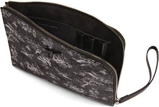 Giuseppe Zanotti Fabian clutch met print Zwart