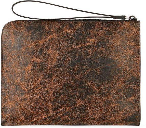 Giuseppe Zanotti Fabian leren clutch Bruin