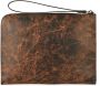 Giuseppe Zanotti Fabian leren clutch Bruin - Thumbnail 3