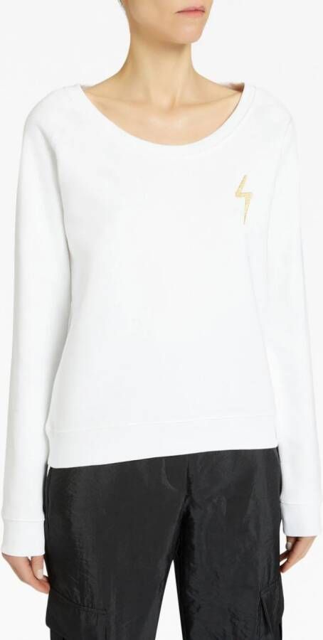Giuseppe Zanotti Sweater met borduurwerk Wit