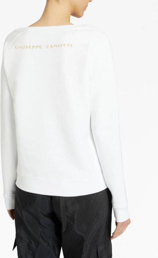 Giuseppe Zanotti Sweater met borduurwerk Wit