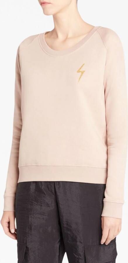 Giuseppe Zanotti Sweater met geborduurd logo Beige