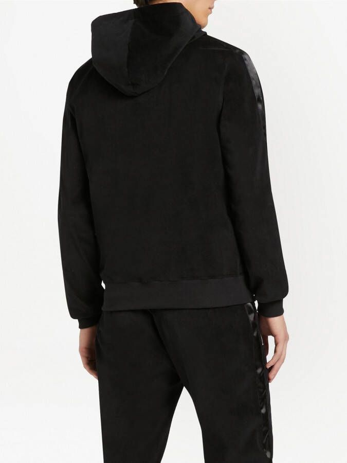 Giuseppe Zanotti Hoodie met geborduurd logo Zwart