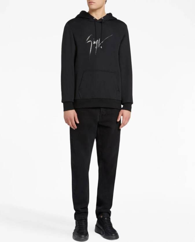Giuseppe Zanotti Hoodie met logoprint Zwart