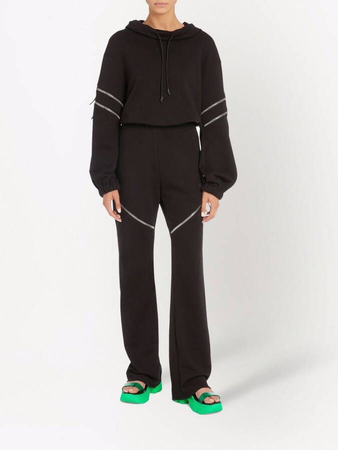 Giuseppe Zanotti Hoodie met rits Zwart