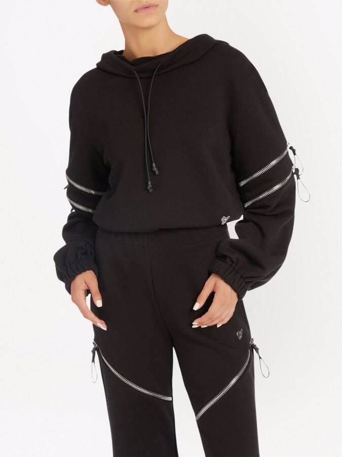 Giuseppe Zanotti Hoodie met rits Zwart
