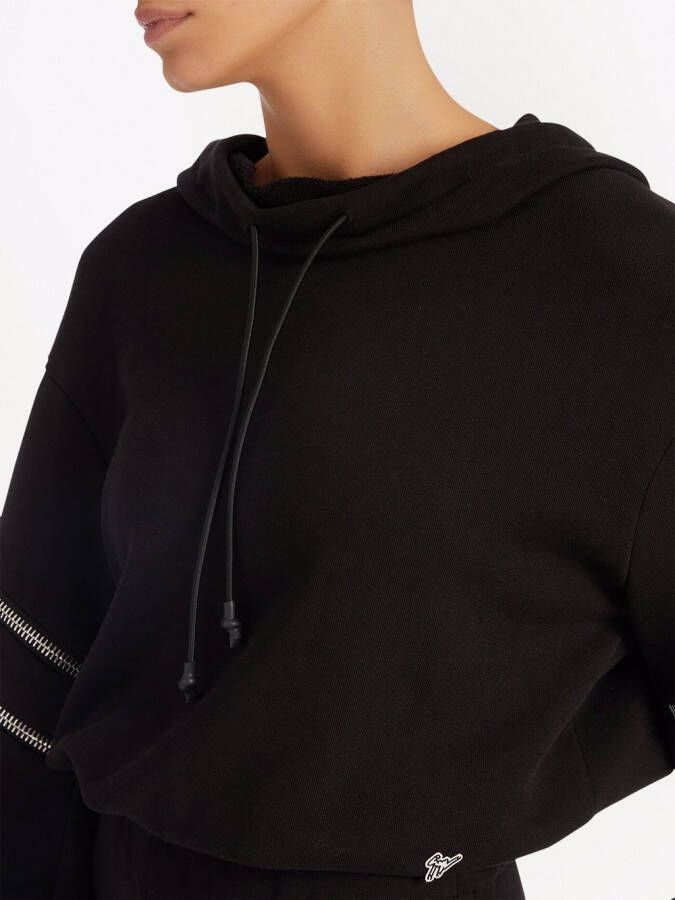 Giuseppe Zanotti Hoodie met rits Zwart