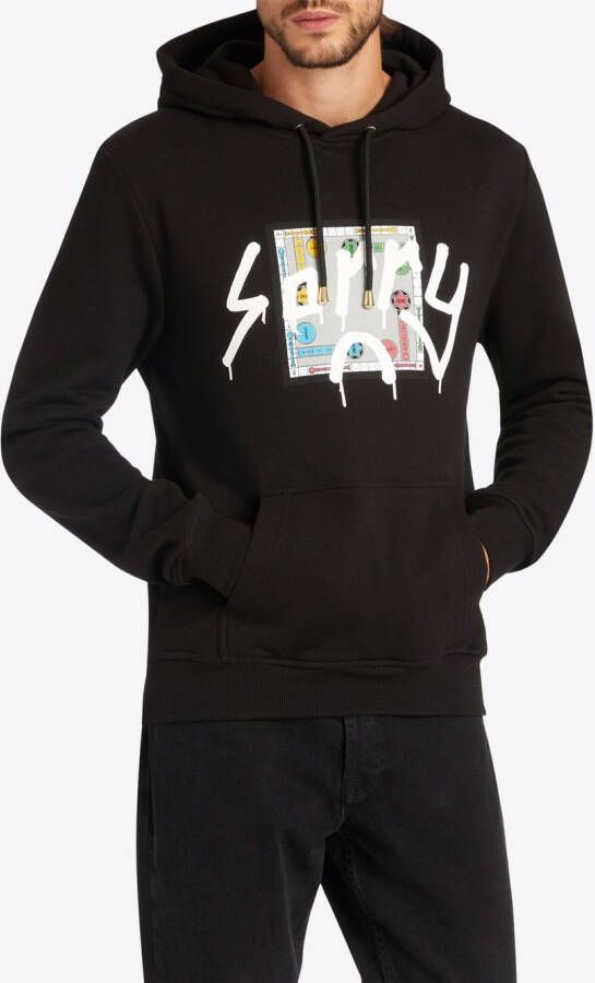 Giuseppe Zanotti Hoodie met tekst Zwart