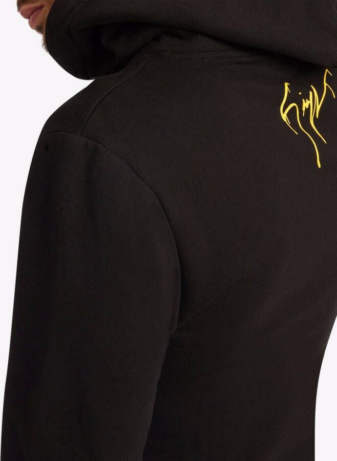 Giuseppe Zanotti Hoodie met tekst Zwart