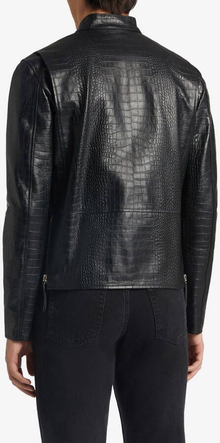 Giuseppe Zanotti Jack met slangenhuid-effect Zwart