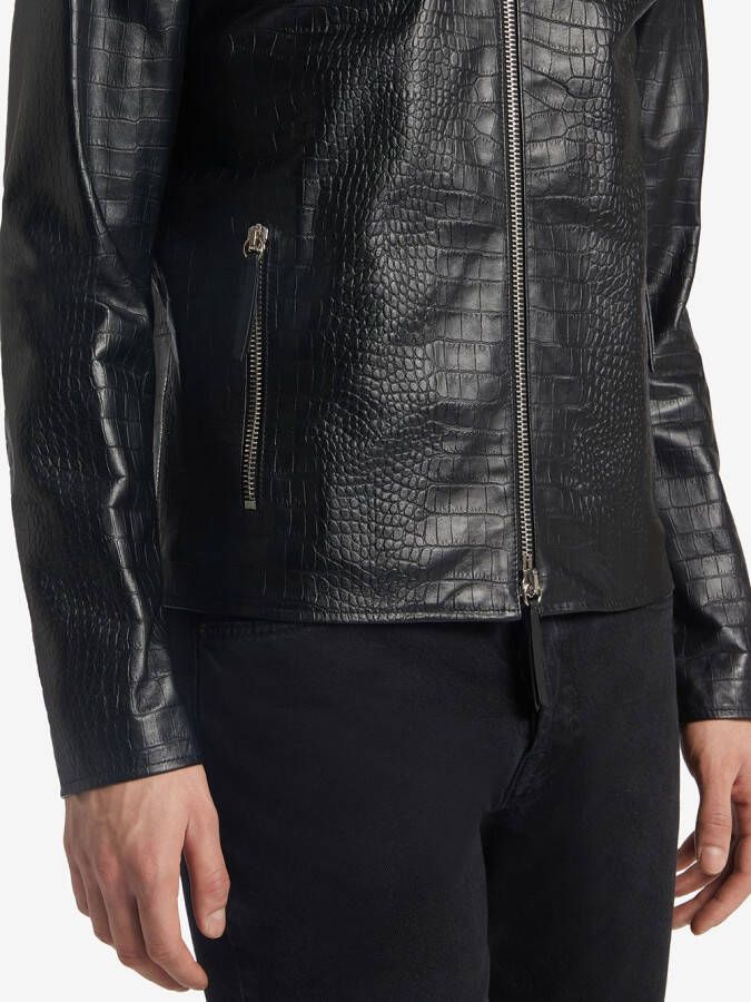 Giuseppe Zanotti Jack met slangenhuid-effect Zwart