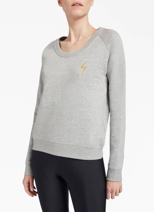 Giuseppe Zanotti Sweater met geborduurd logo Grijs