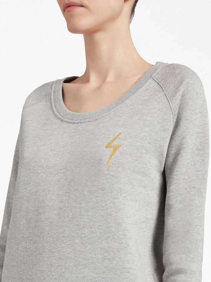 Giuseppe Zanotti Sweater met geborduurd logo Grijs