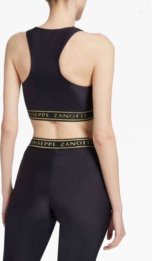 Giuseppe Zanotti Top met logoband Zwart
