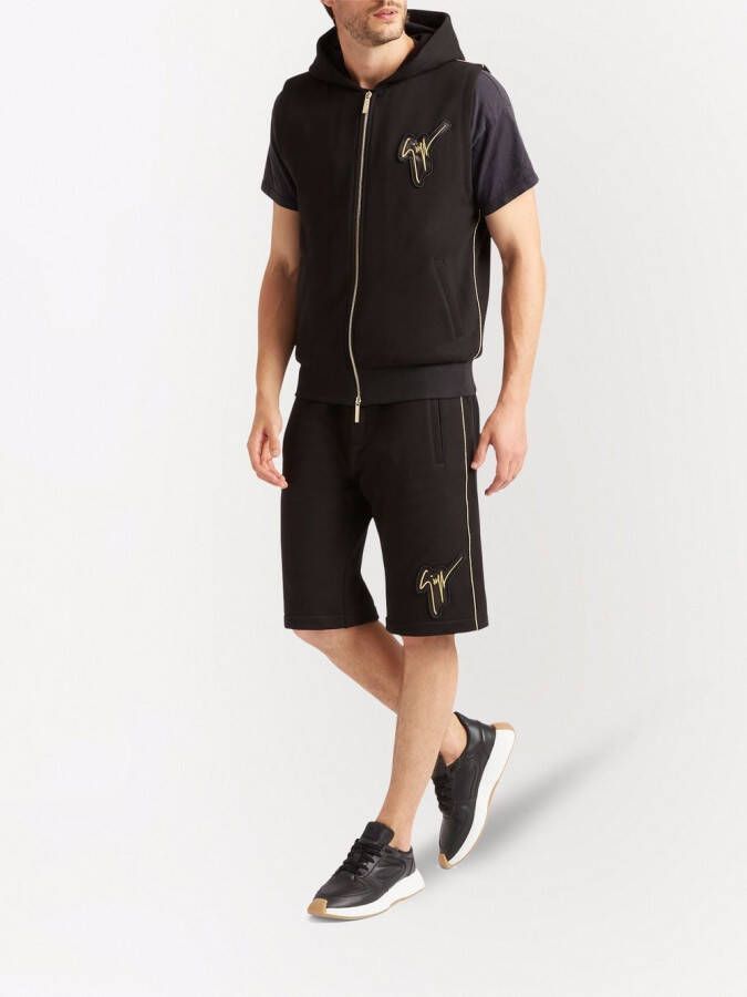 Giuseppe Zanotti Mouwloze hoodie Zwart