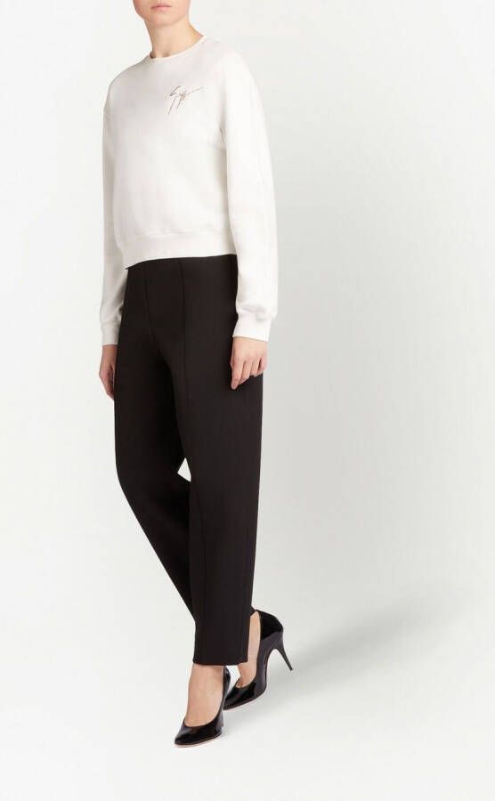 Giuseppe Zanotti Sweater met logo Wit