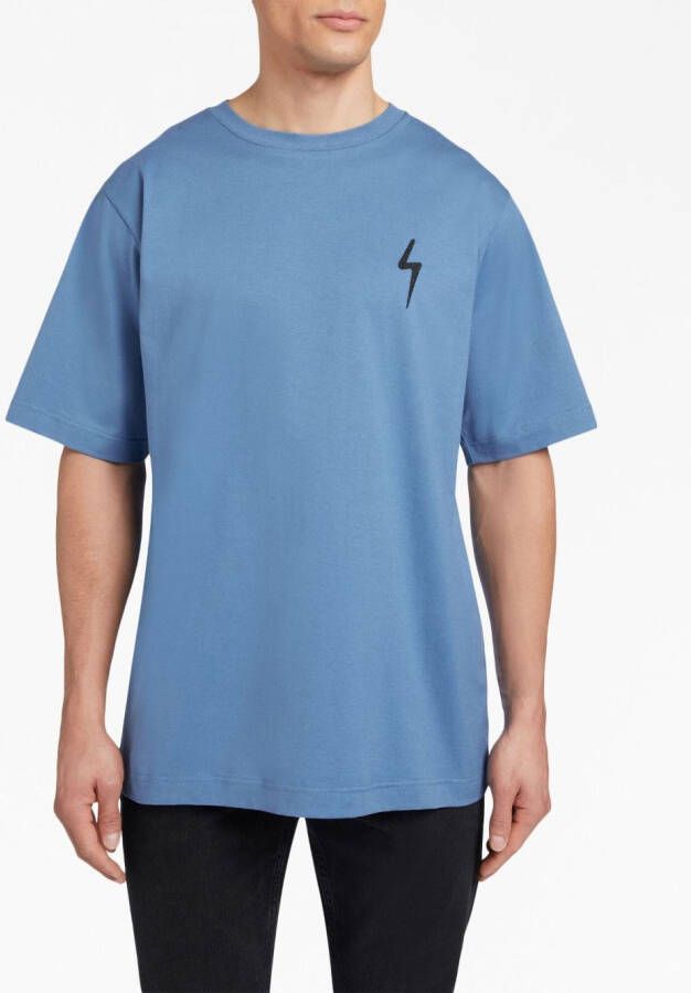 Giuseppe Zanotti T-shirt met borduurwerk Blauw