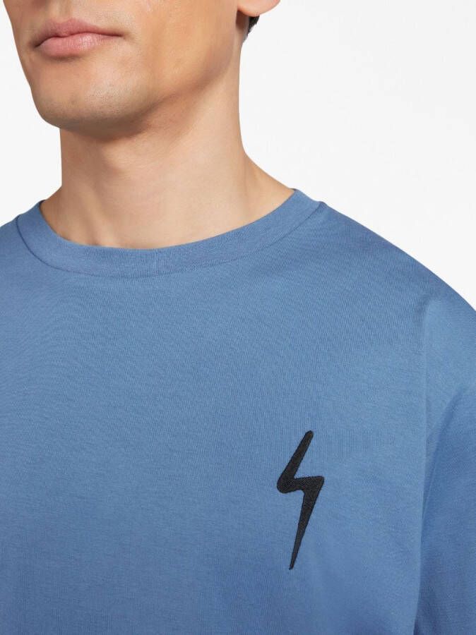 Giuseppe Zanotti T-shirt met borduurwerk Blauw