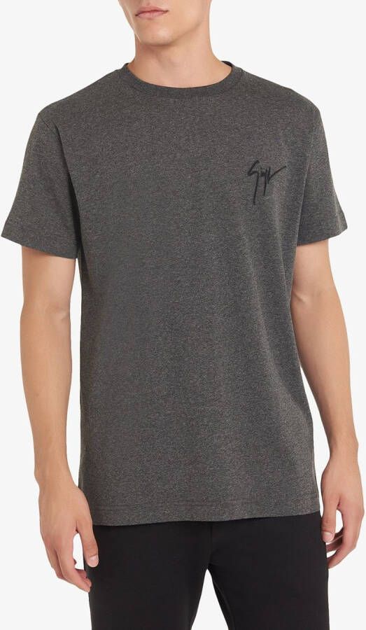 Giuseppe Zanotti T-shirt met geborduurd logo Grijs