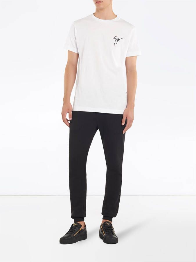 Giuseppe Zanotti T-shirt met geborduurd logo Wit