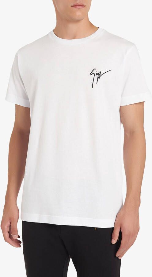 Giuseppe Zanotti T-shirt met geborduurd logo Wit