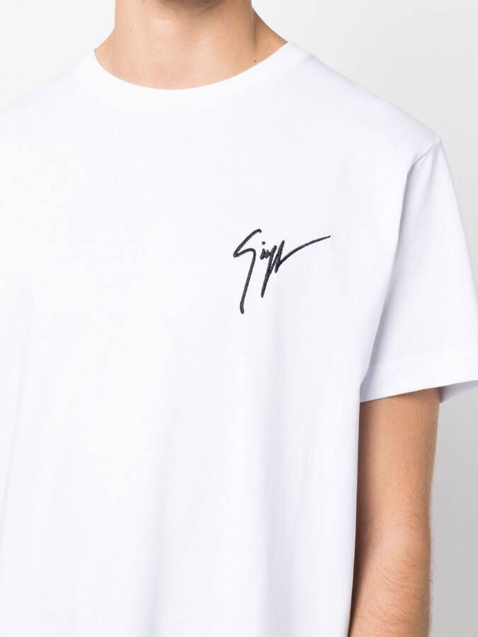 Giuseppe Zanotti T-shirt met logoprint Wit
