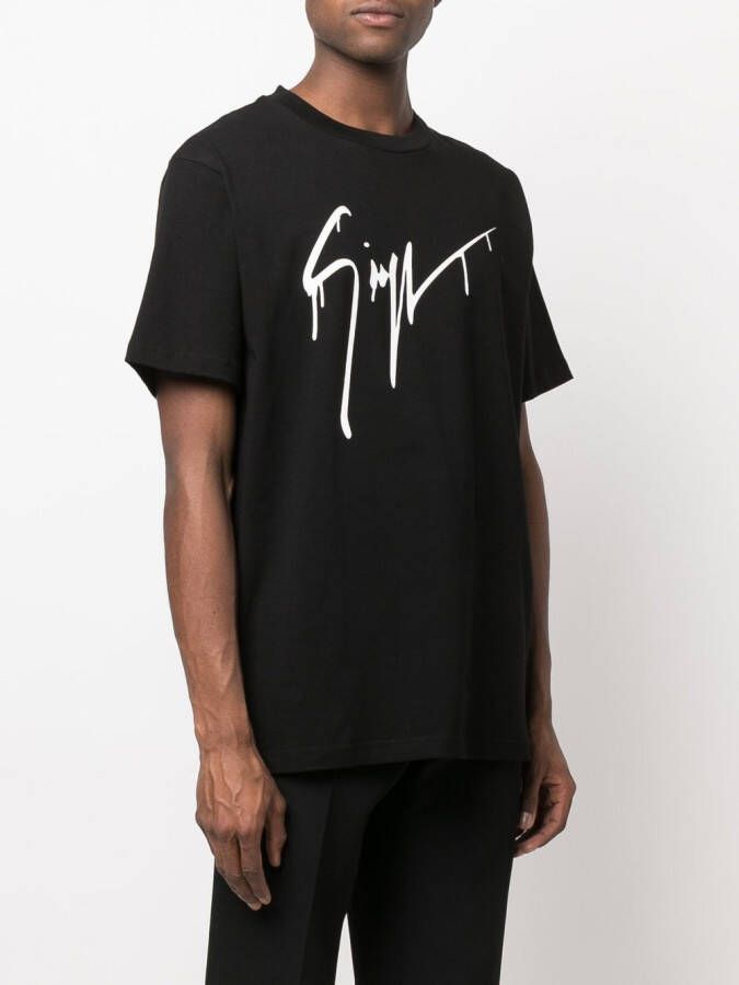 Giuseppe Zanotti T-shirt met logoprint Zwart