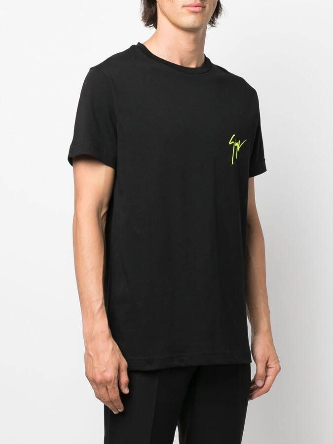 Giuseppe Zanotti T-shirt met logoprint Zwart