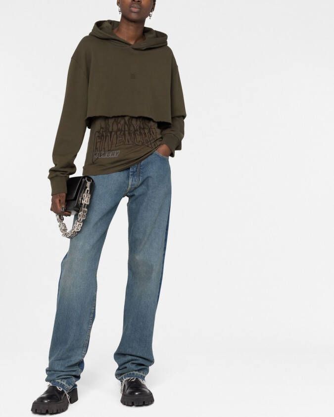 Givenchy Gelaagde hoodie Groen