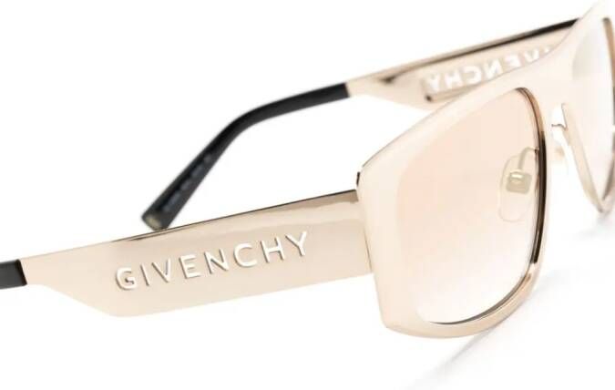 Givenchy Zonnebril met rechthoekig montuur Goud