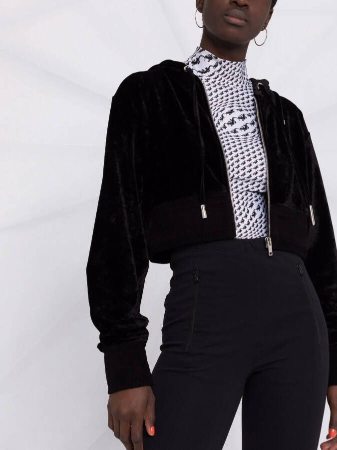 Givenchy Fluwelen hoodie Zwart