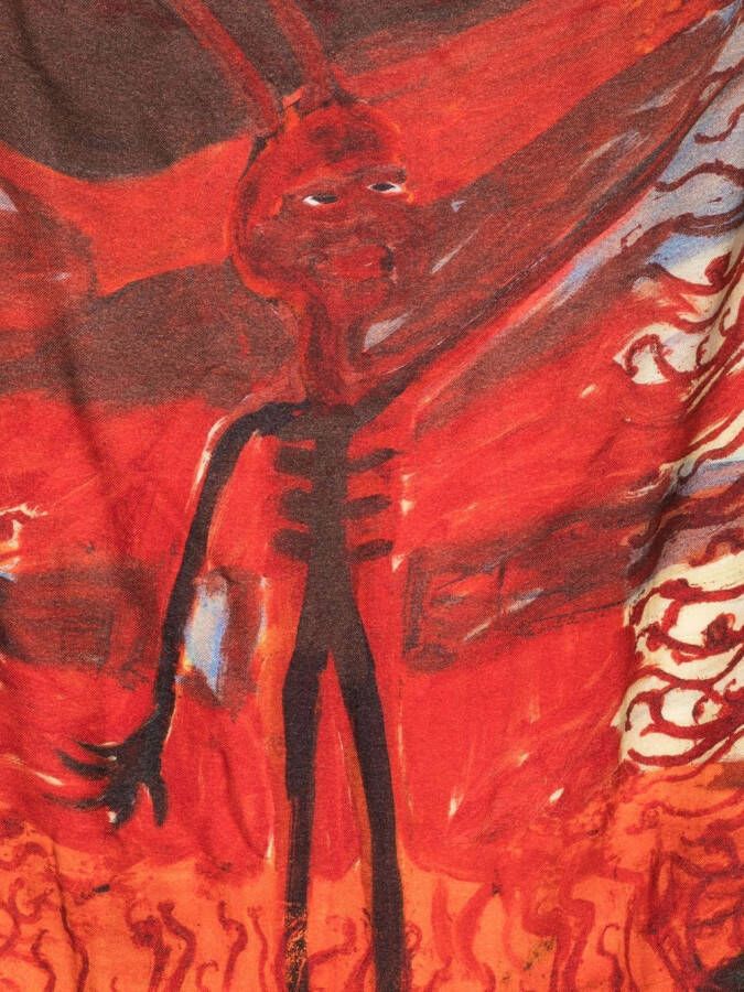 Givenchy Sjaal met grafische print Rood