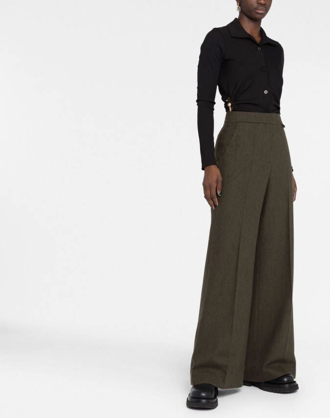 Givenchy Flared broek Groen