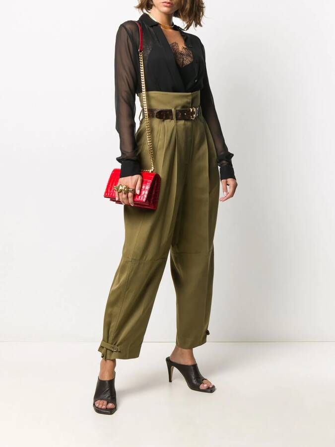 Givenchy High waist broek Groen