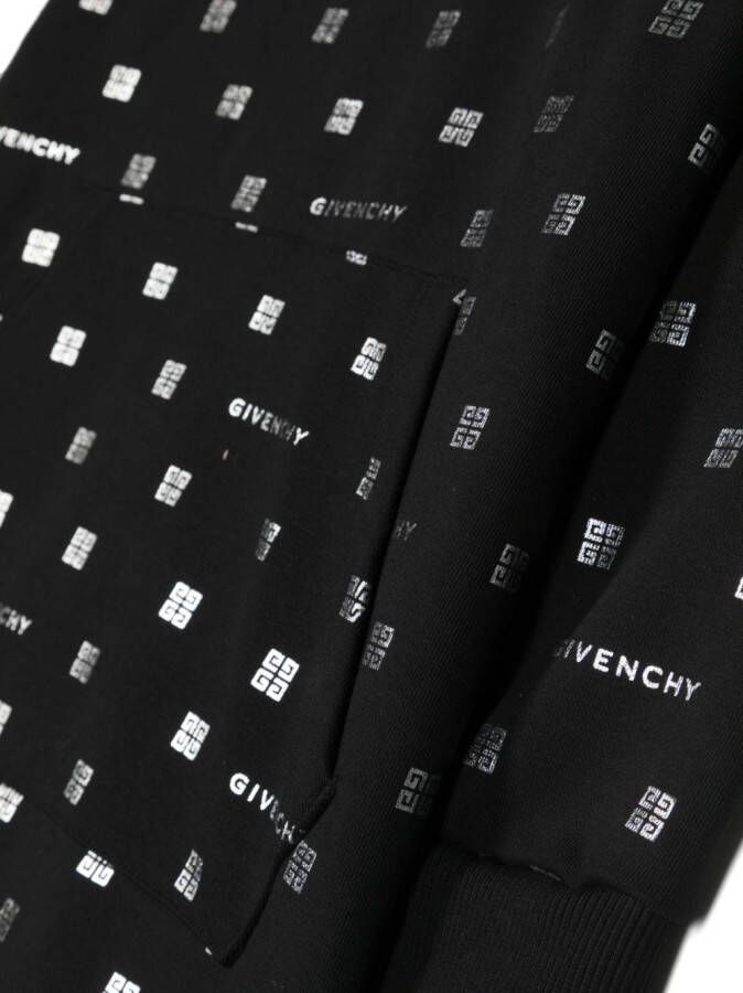 Givenchy Kids Jurk met capuchon Zwart