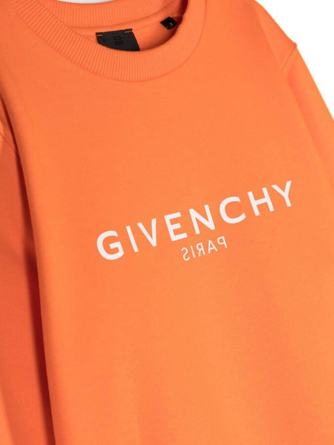 Givenchy Kids Sweater met logoprint Oranje