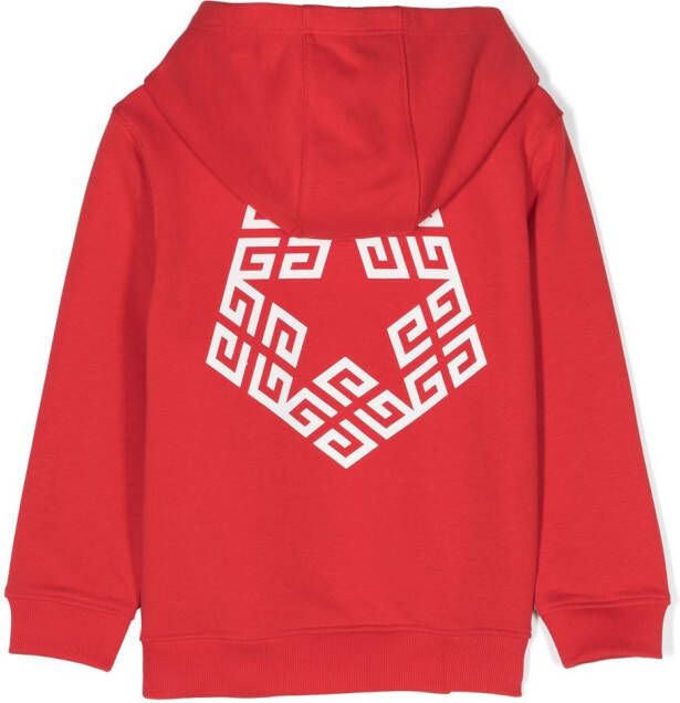 Givenchy Kids Fleece hoodie Rood