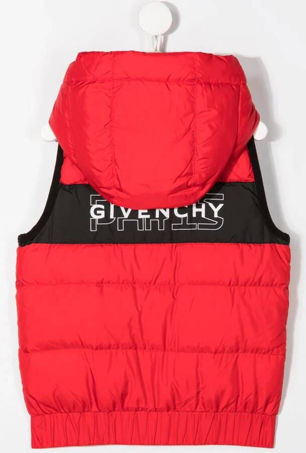 Givenchy Kids Bodywarmer met capuchon Rood