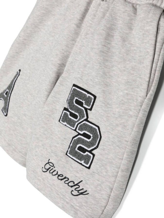 Givenchy Kids Trainingsshorts met geborduurd logo Grijs