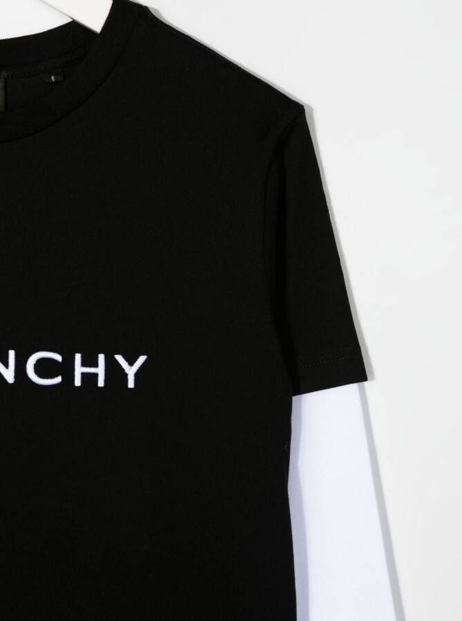 Givenchy Kids Gelaagd T-shirt Zwart