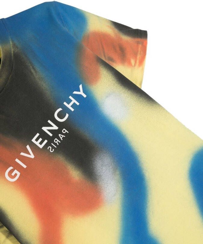 Givenchy Kids T-shirt met graffiti-effect Geel