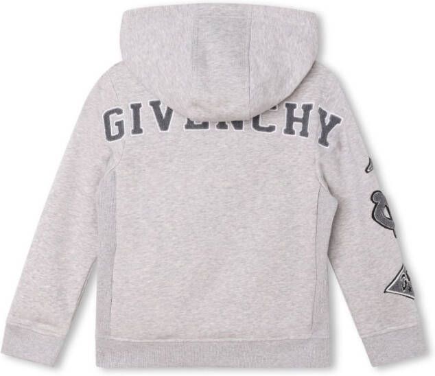 Givenchy Kids Hoodie met geborduurd logo Grijs