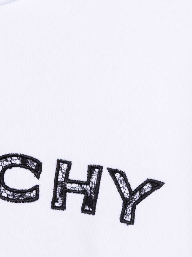 Givenchy Kids Hoodie met geborduurd logo Wit